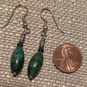Simple and Classy Semi-Precious Green Stone Earrings